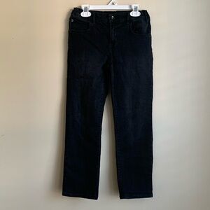 Children's place straight leg stretch black jeans size 8 HUSKY
